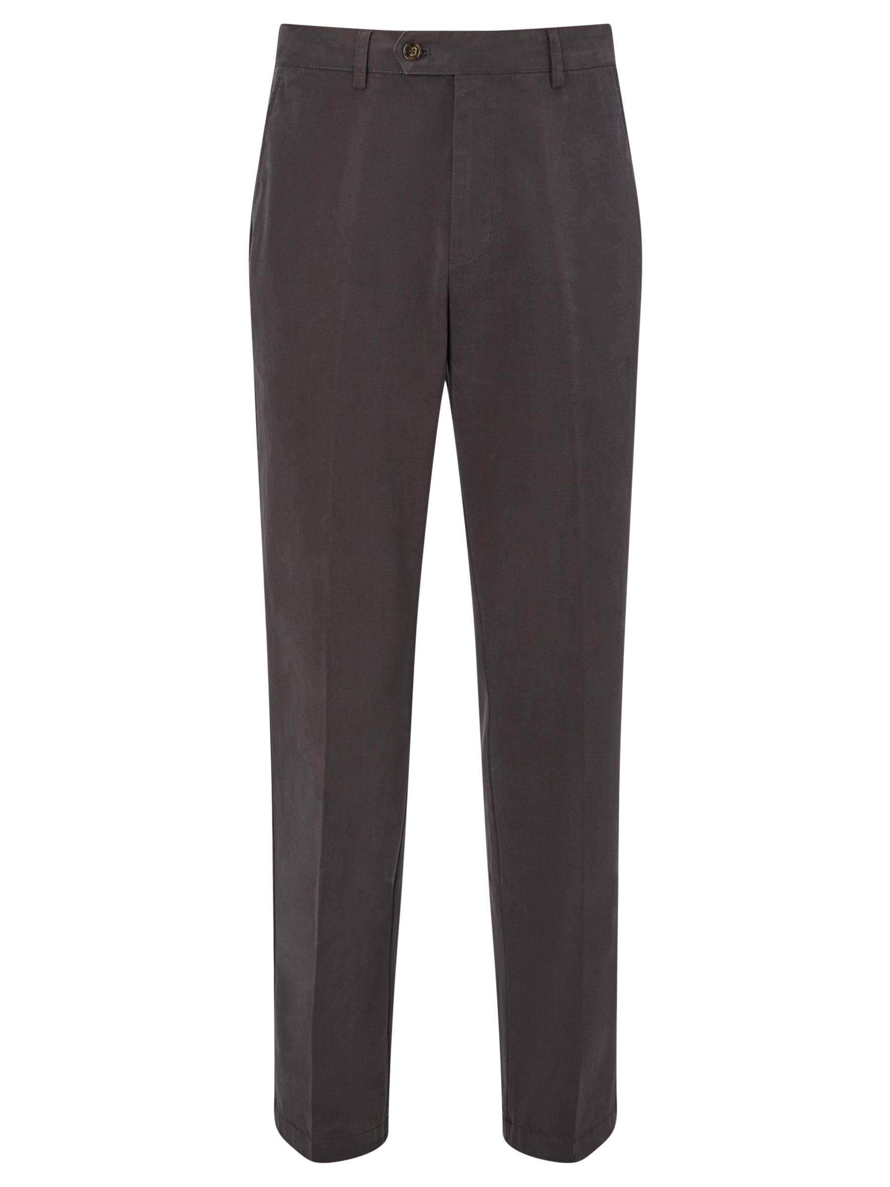 John Lewis & Partners Wrinkle Free Flat Front Trousers, Grey