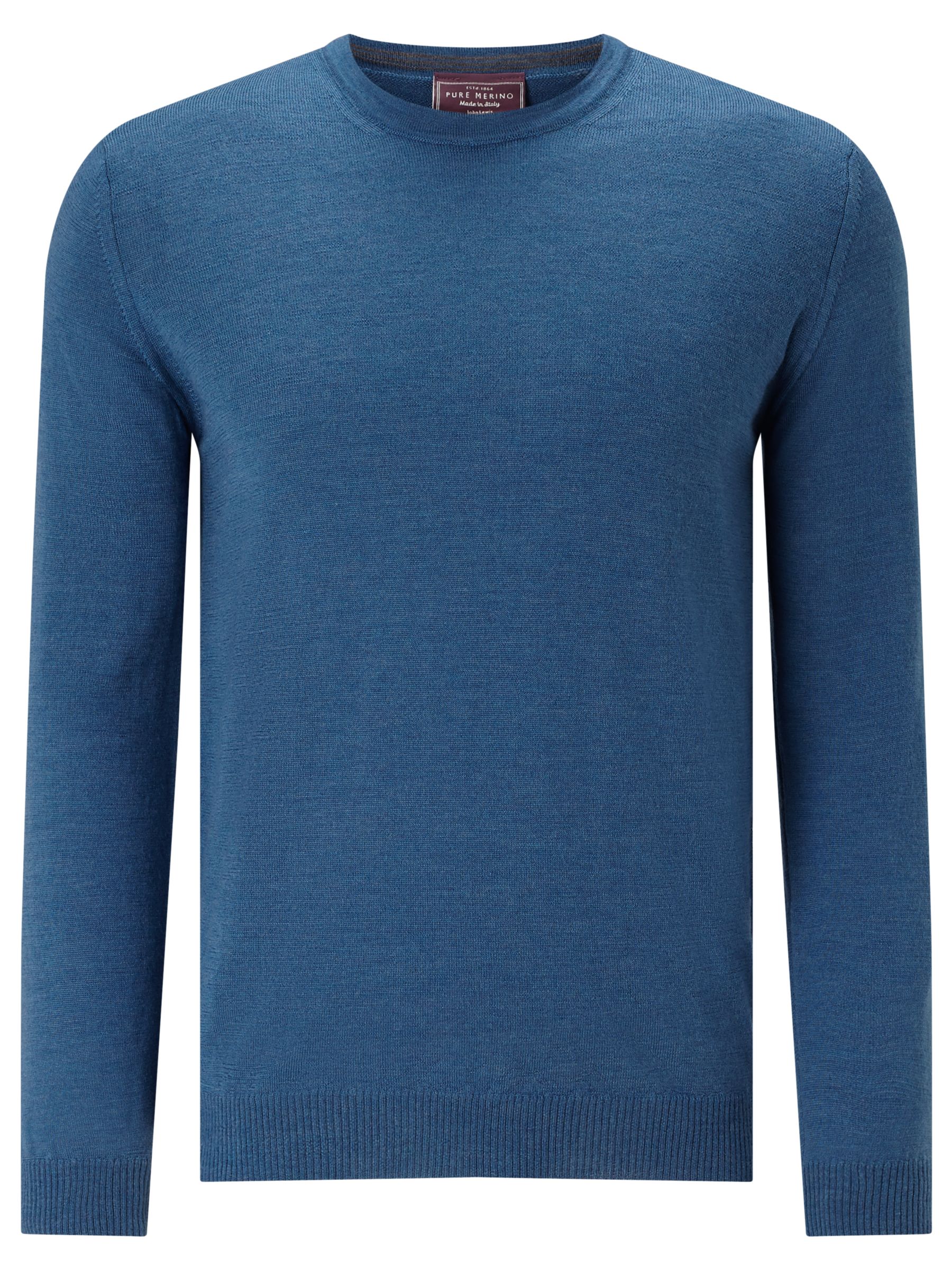 Buy John Lewis Made in Italy Merino Wool Crew Neck Jumper | John Lewis