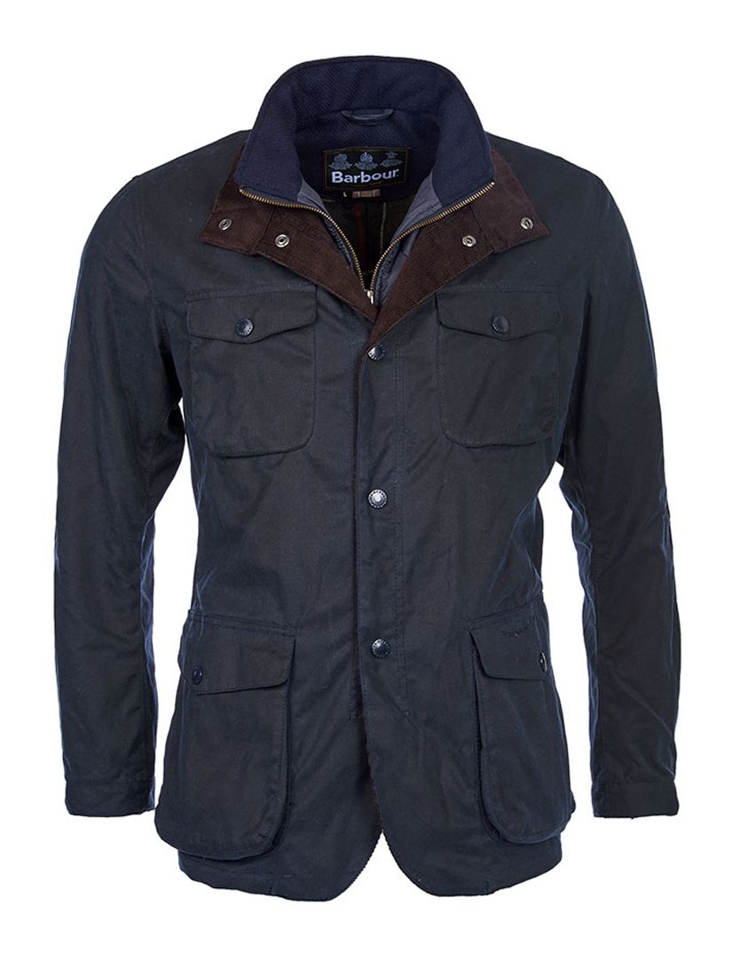 Barbour Ogston Waxed Jacket, Navy