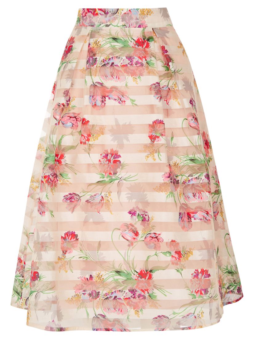Oasis Floral Organza Skirt, Pink