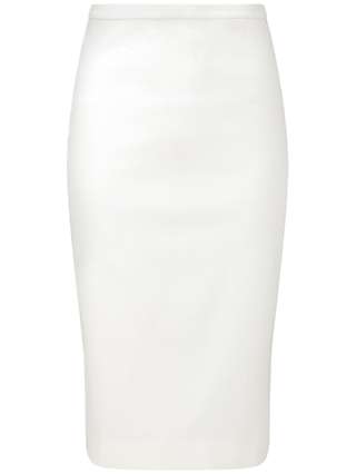Pure Collection Guildford Textured Pencil Skirt, White