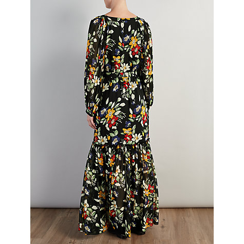 Buy Somerset by Alice Temperley Vintage Floral Print Maxi Dress, Black ...