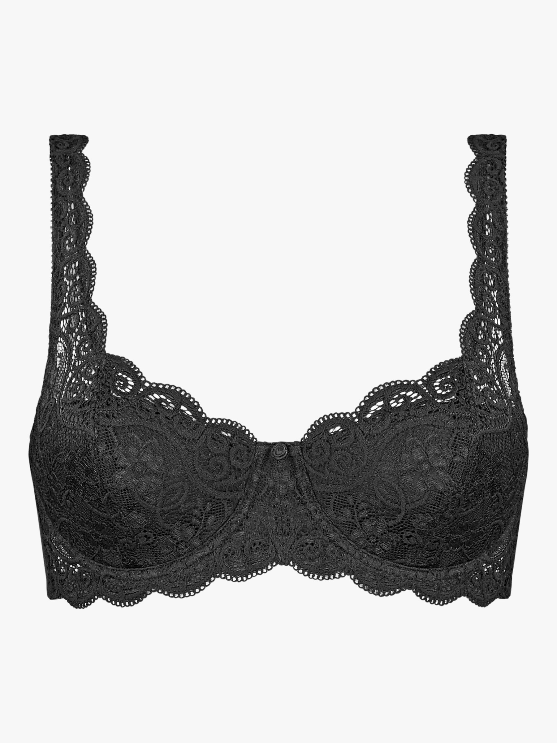 Triumph Amourette 300 Padded Underwired Bra, Black at John Lewis & Partners