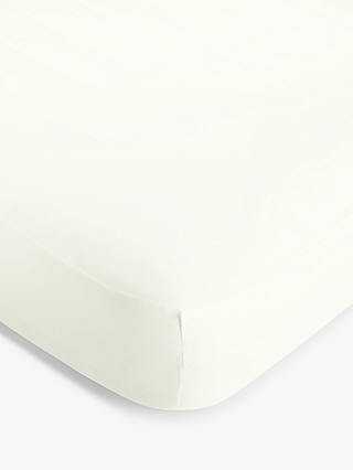 John Lewis ANYDAY 200 Thread Count Polycotton Deep Fitted Sheet, Double, Cream