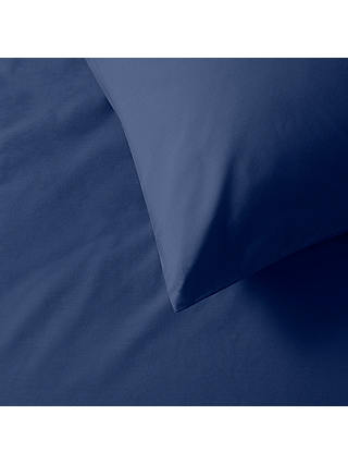 ANYDAY John Lewis & Partners Easy Care 200 Thread Count Polycotton Standard Pillowcase, Navy
