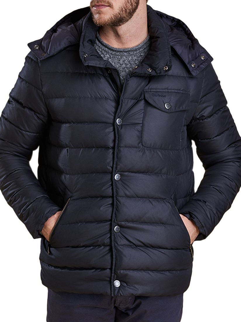 Barbour Cowl Quilt Jacket, Navy at John 