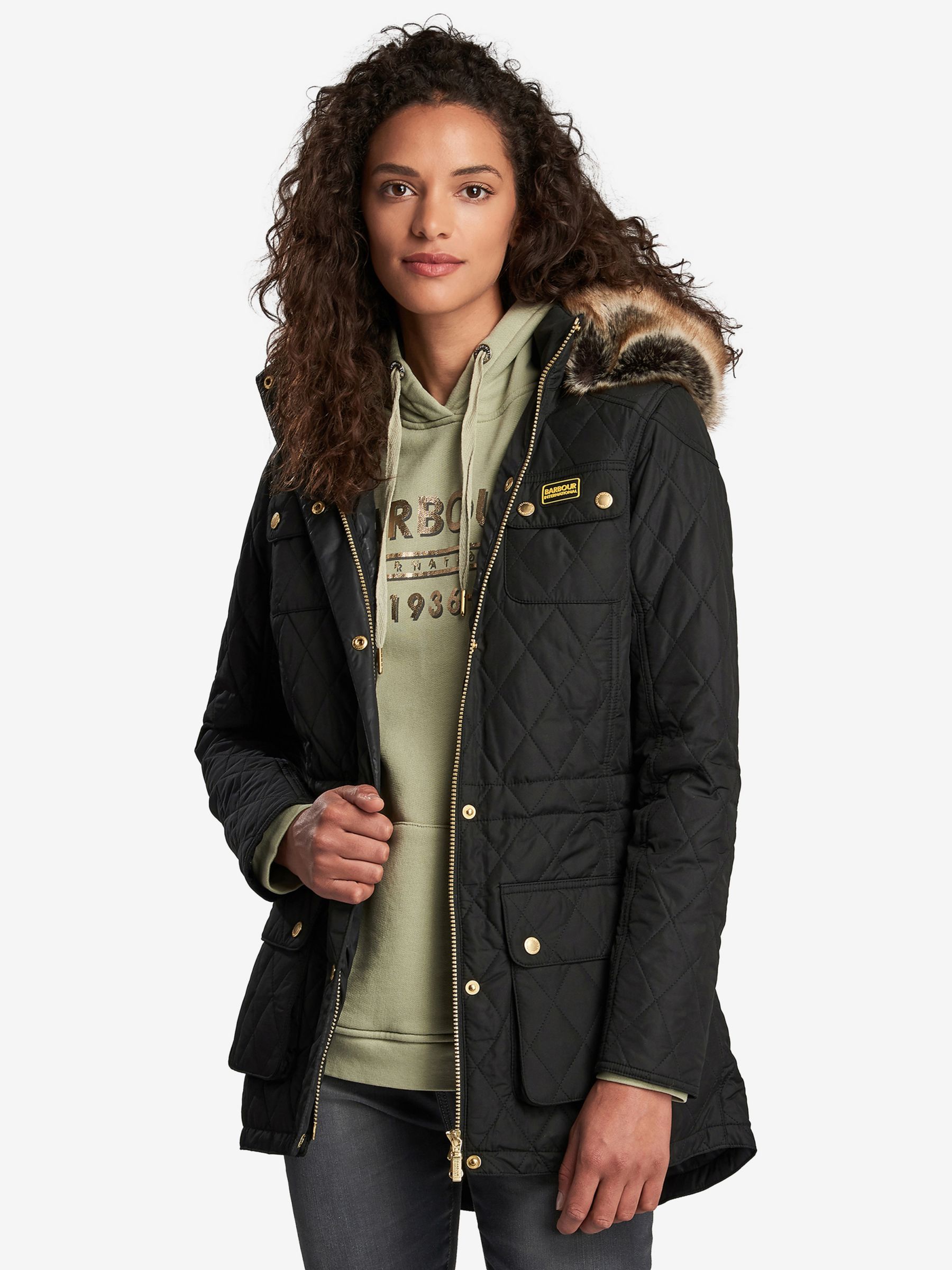 barbour enduro quilted jacket navy