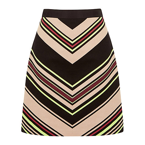 Buy Oasis Saffron Stripe Hattie Skirt, Multi | John Lewis