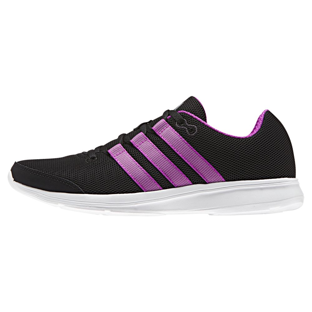 black and purple adidas trainers