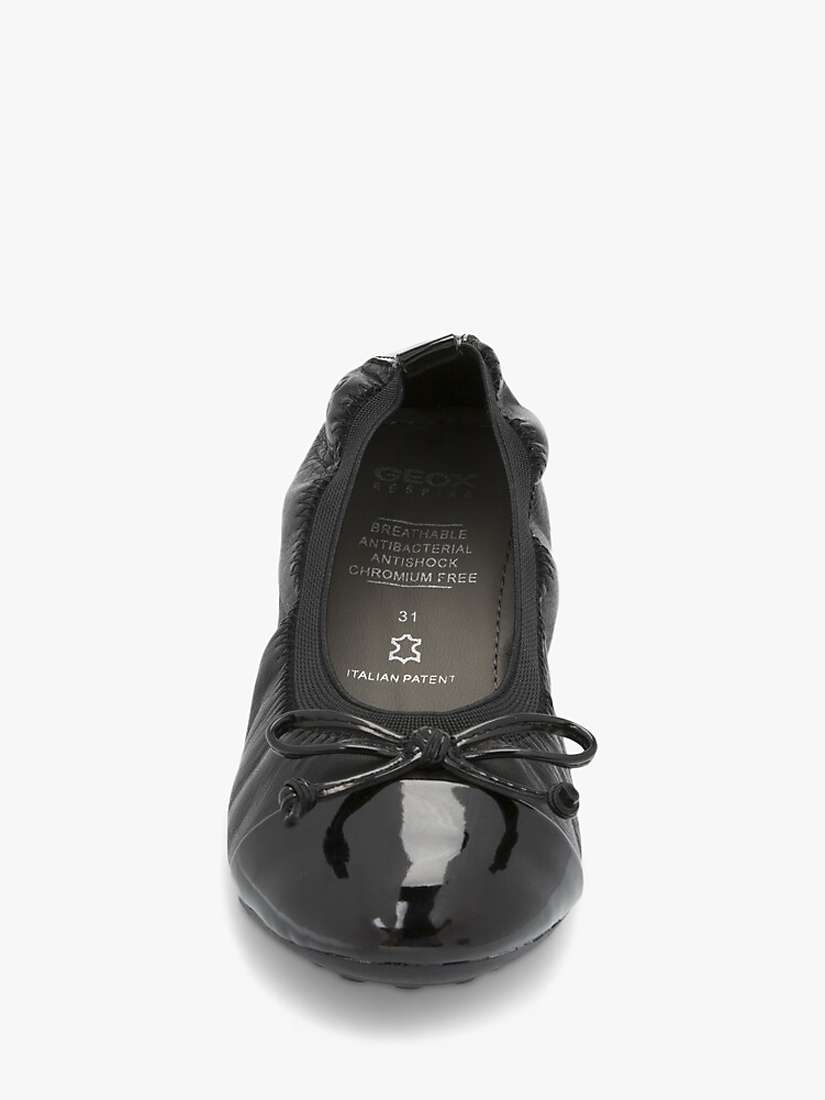 Buy Geox Children's Piuma Ballet Pump School Shoes, Black Online at johnlewis.com