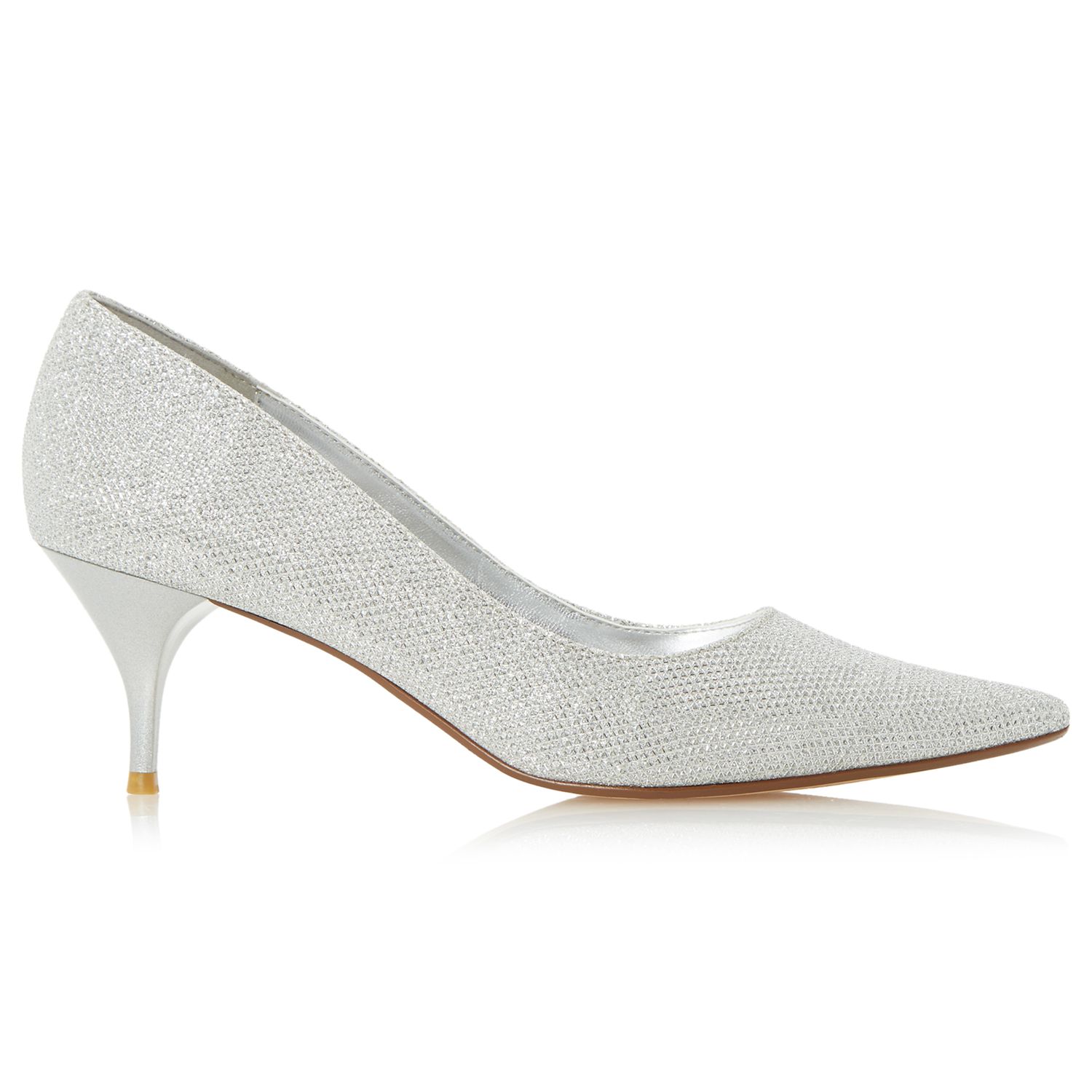 john lewis silver shoes mid heel