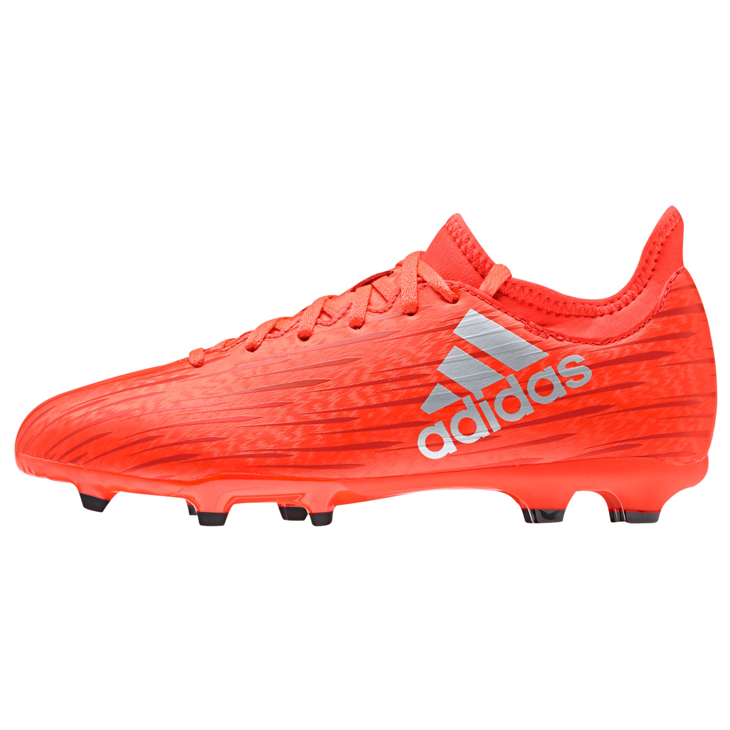 Adidas Children's Solar X 16.3 FG Football Boots, Red/Silver at John Lewis  \u0026 Partners