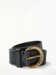 John Lewis Olivia Double O Detail Leather Jeans Belt, Black at John Lewis &  Partners