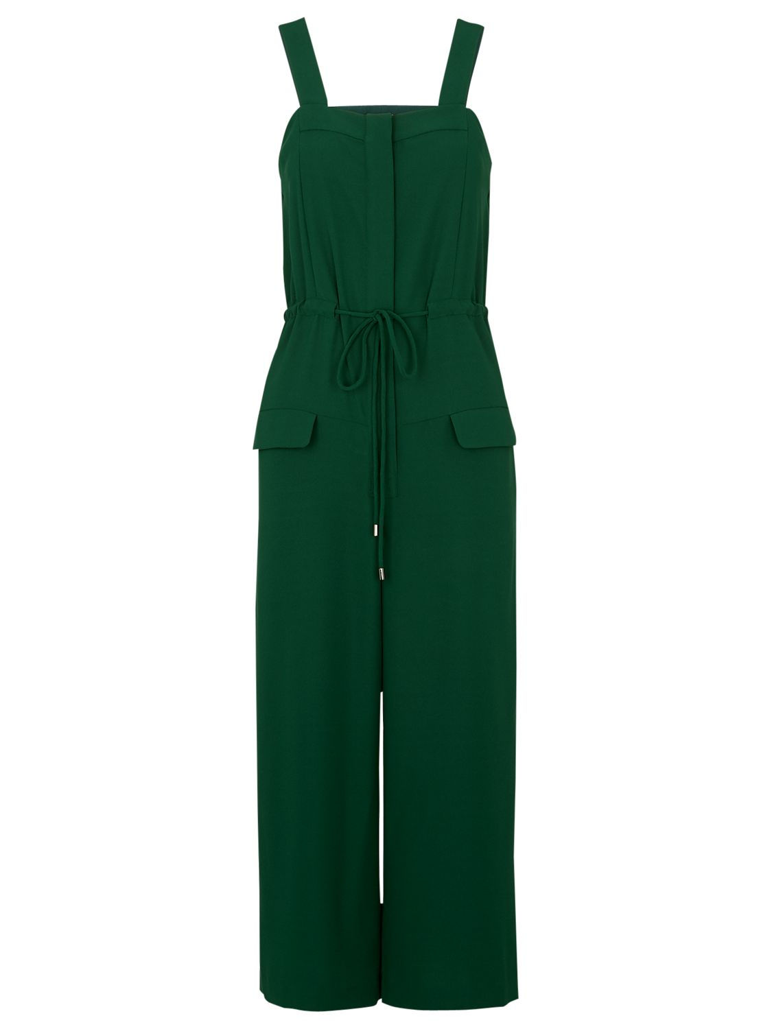 Whistles Jodie Drawstring Romper Jumpsuit, Green