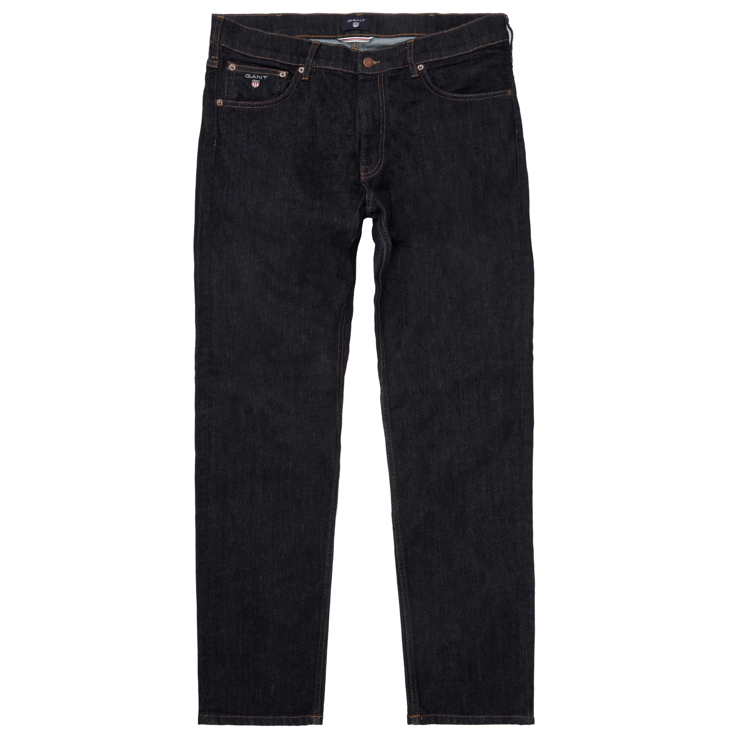 GANT Regular Straight Jeans, Dark Blue at John Lewis & Partners