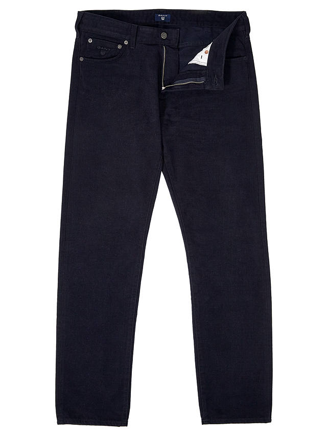 Gevlekt desinfecteren Historicus Gant Jason Soft Twill Regular Straight Jeans, Navy
