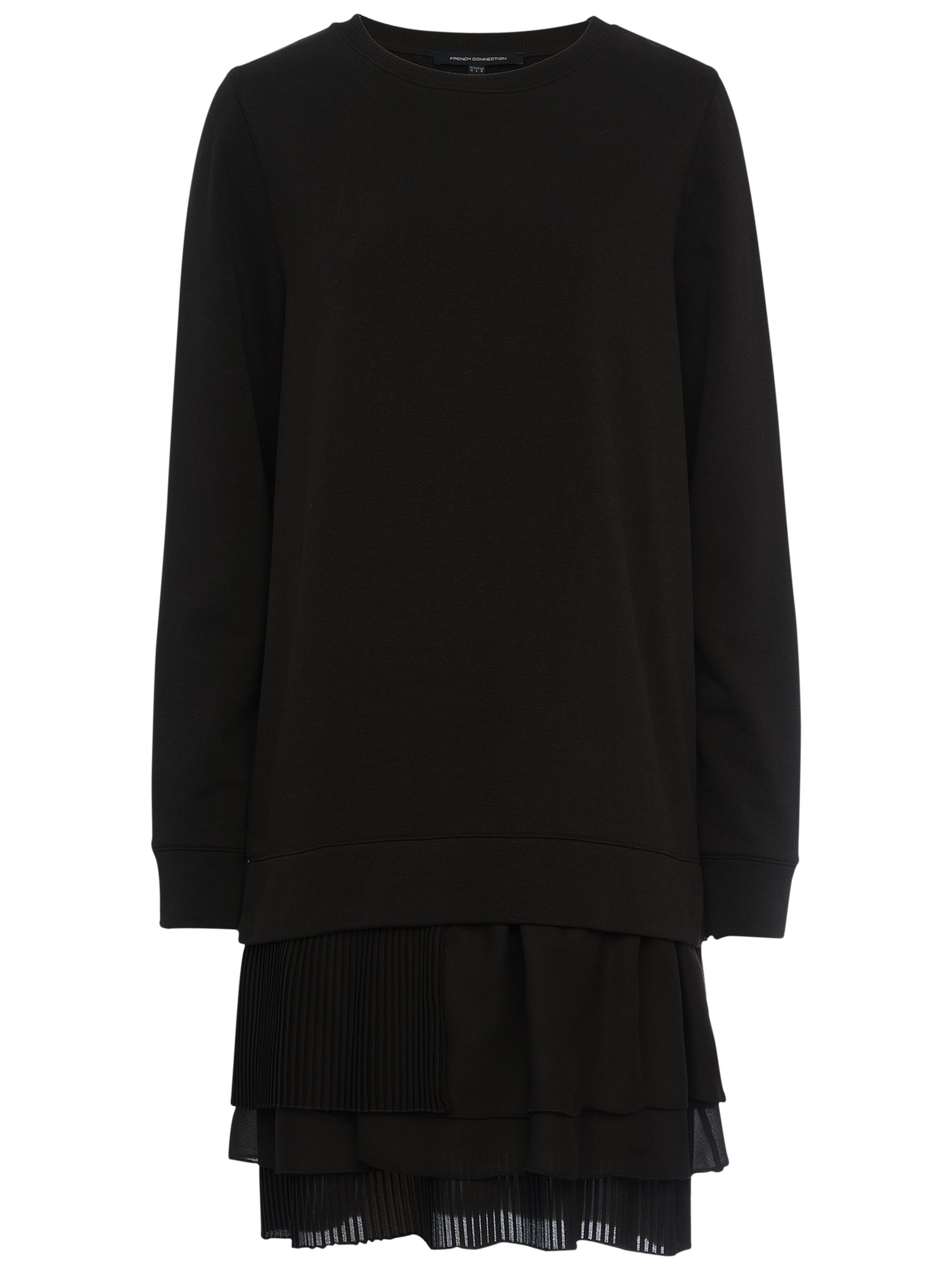 French Connection Tommy Pleated Dress, Black