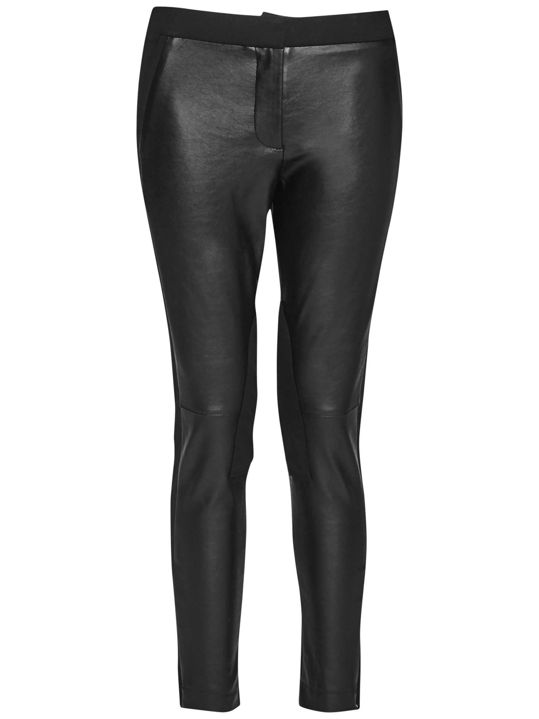 French Connection Street Faux-Leather Trousers, Black