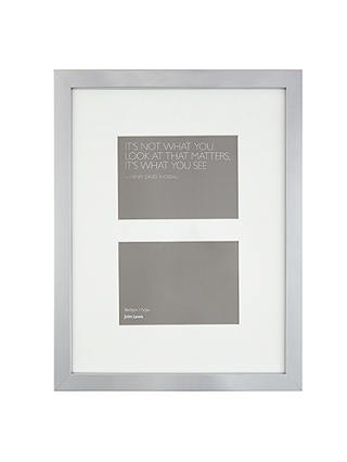 John Lewis & Partners Multi-aperture Silver Box Photo Frame, 2 Photo, 4 x 6" (10 x 15cm)