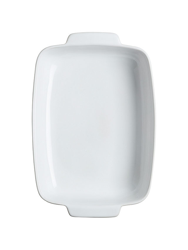 Pyrex Signature Ceramic Rectangular Roaster Oven Dish, White, L25 x W19cm