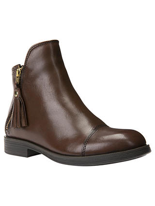 Geox Children's Agata Leather Zip Boots, Tan