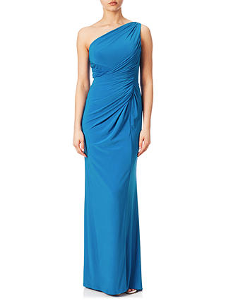 Adrianna Papell One Shoulder Jersey Gown, Cobalt