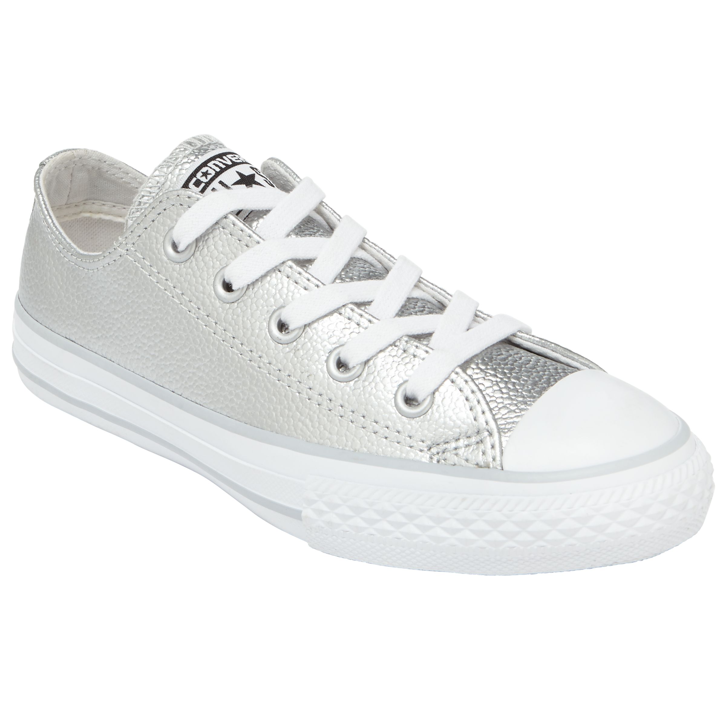 converse all star leather silver