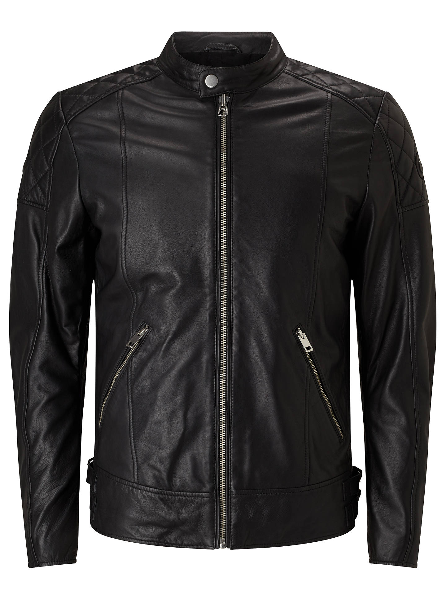 Diesel L-Marton Leather Jacket, Black at John Lewis & Partners