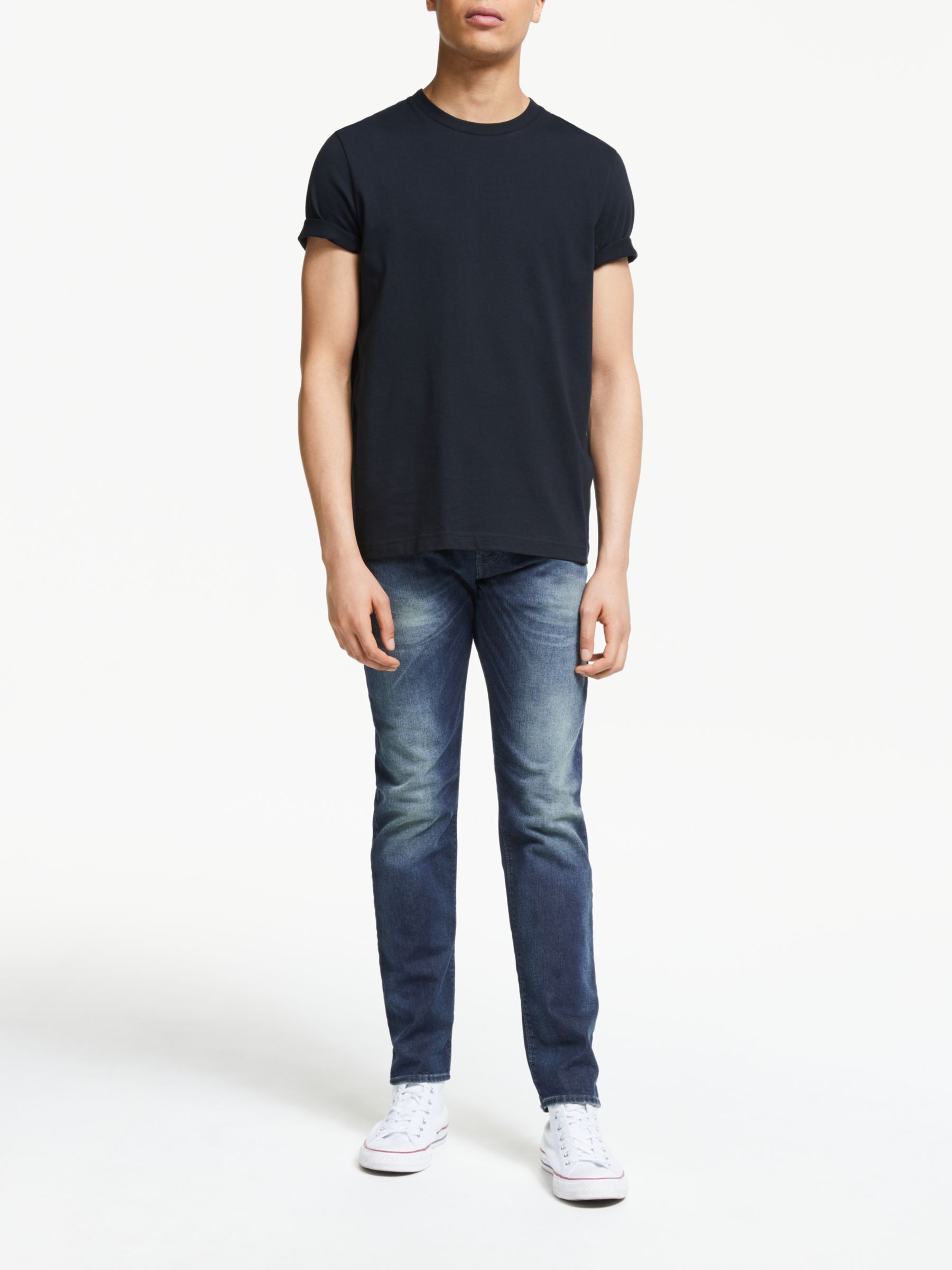 Diesel Buster 0853R Tapered Jeans, Mid Wash