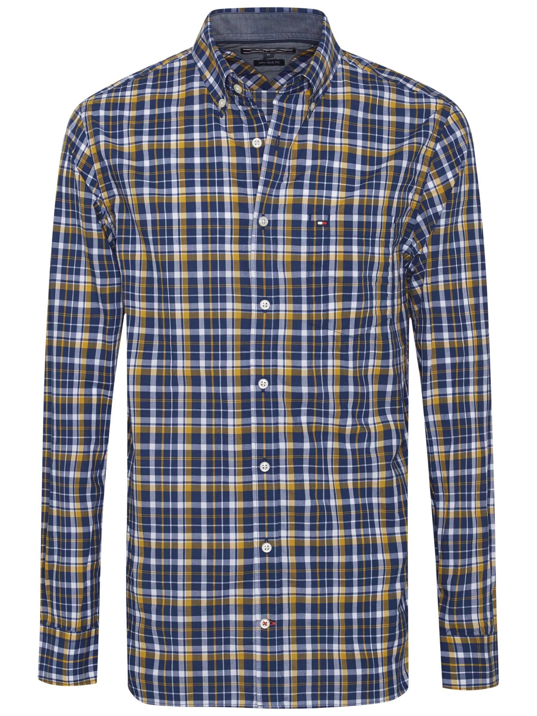 tommy hilfiger blue and yellow shirt