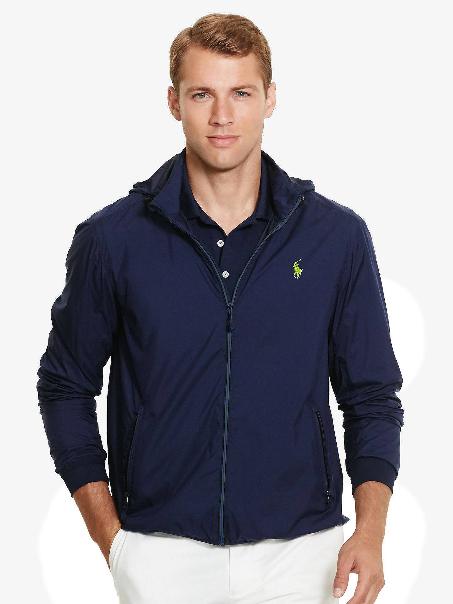 Polo Golf by Ralph Lauren Packable Performance Water-Resistant Jacket,  French Navy at John Lewis & Partners