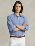 Polo Ralph Lauren Custom Fit Oxford Shirt, Gingham Blue / White