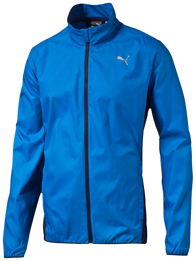 Puma Windbreaker Men's Running Jacket, Blue at John Lewis & Partners