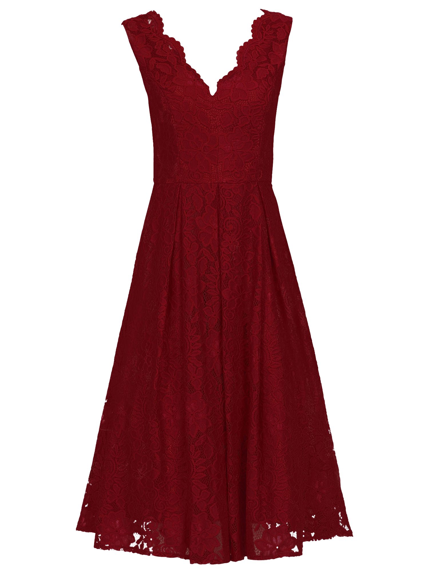 Buy Jolie Moi V-Neck Pleated Lace Dress | John Lewis