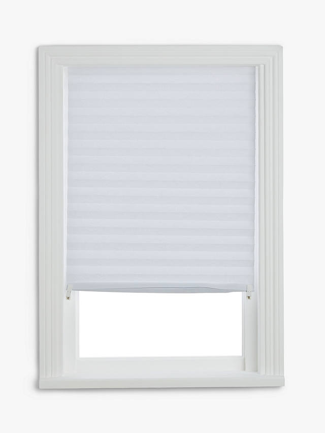 John Lewis ANYDAY Temporary Pleated Blind, White, W122 x Drop 160cm