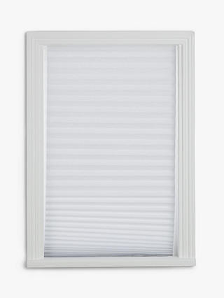 ANYDAY John Lewis & Partners Temporary Pleated Blind, White, W122 x Drop 160cm