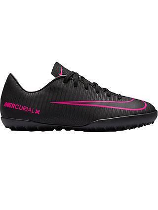Nike Children's Laced Mercurial Sports Shoes, Black/Pink