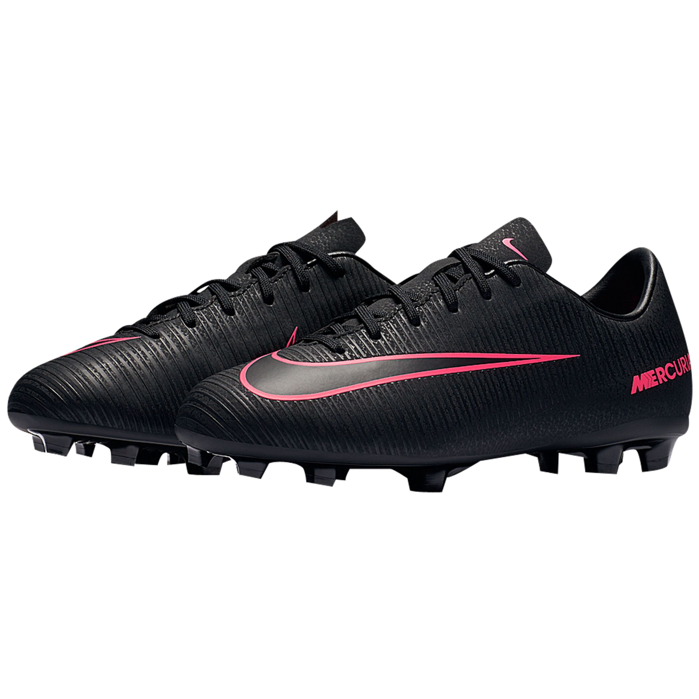 Nike Children S Mercurial Vapor Lace, Black And Pink Rugby Boots