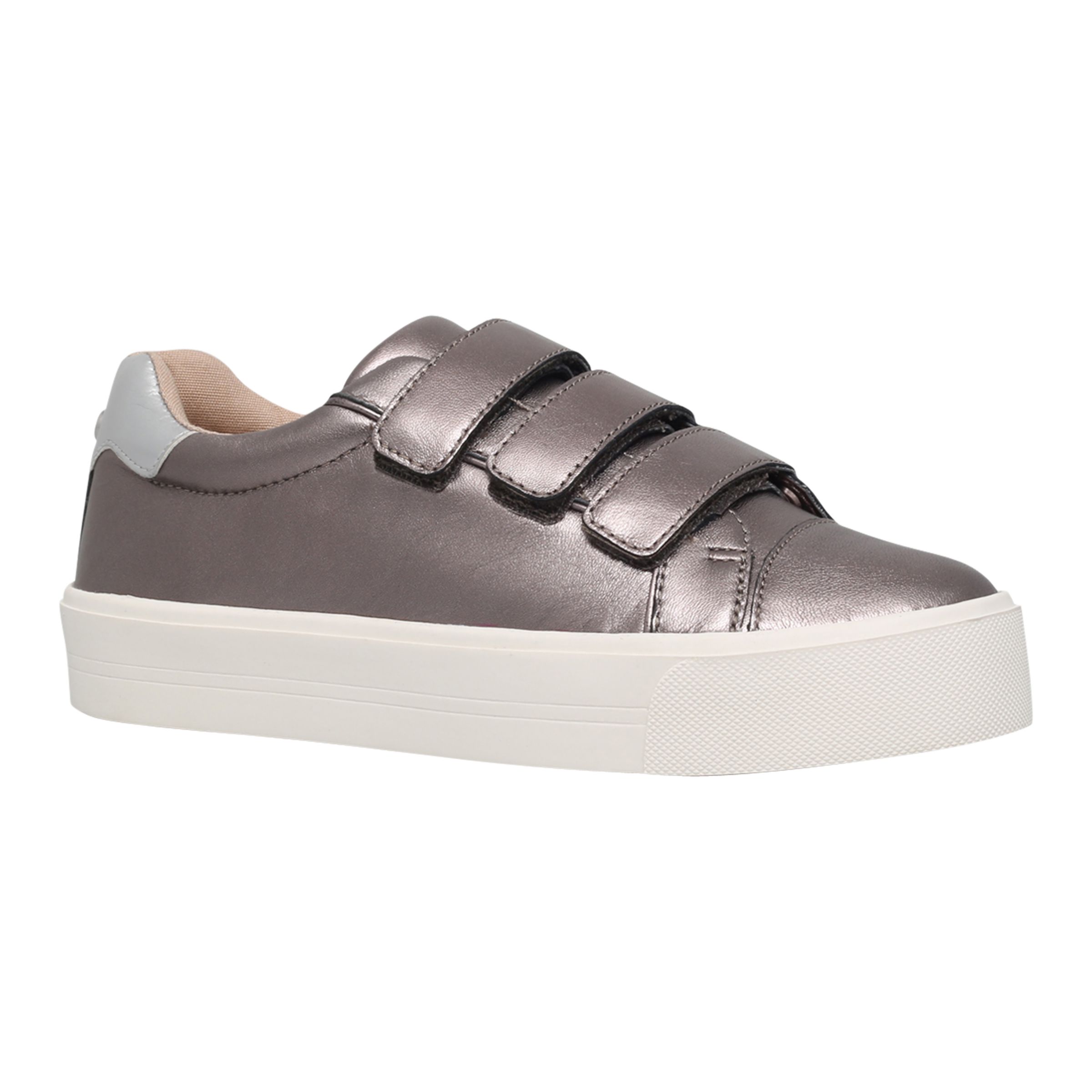 Carvela Lily Leather Sports Shoes, Pewter, 7