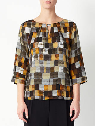 Kin Painted Square Print Top