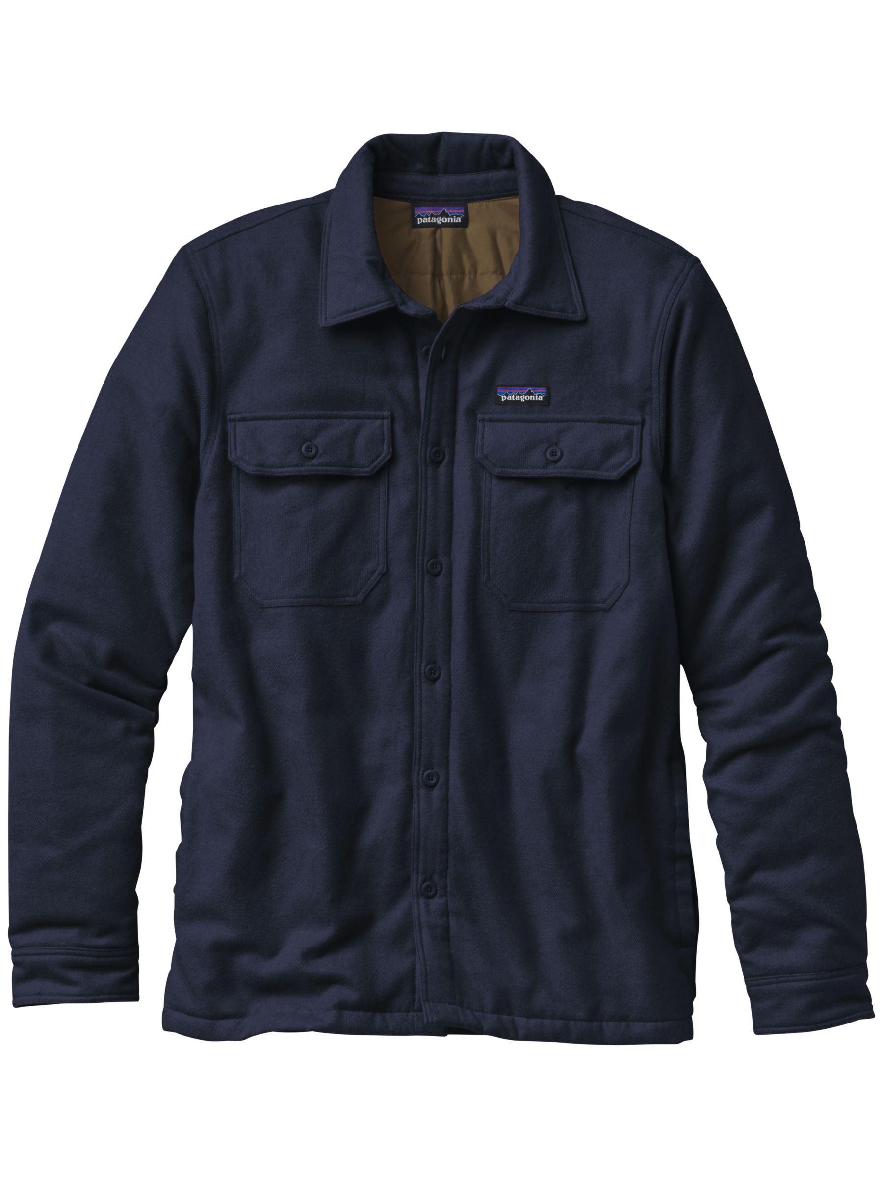 Patagonia Insulated Fjord Flannel Men's Jacket, Navy Blue