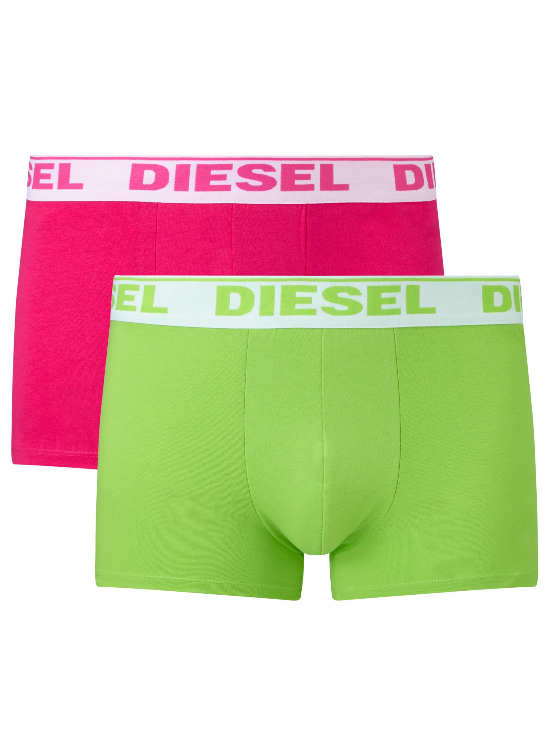 Buy Diesel Shawn Boxer Trunks, Pack of 2, Pink/Lime | John Lewis