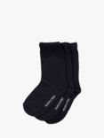 Polarn O. Pyret Children's Plain Socks, Pack of 3, Black