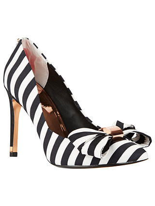Ted Baker Ichlibi Pointed Toe Stiletto Court Shoes, Black/Cream