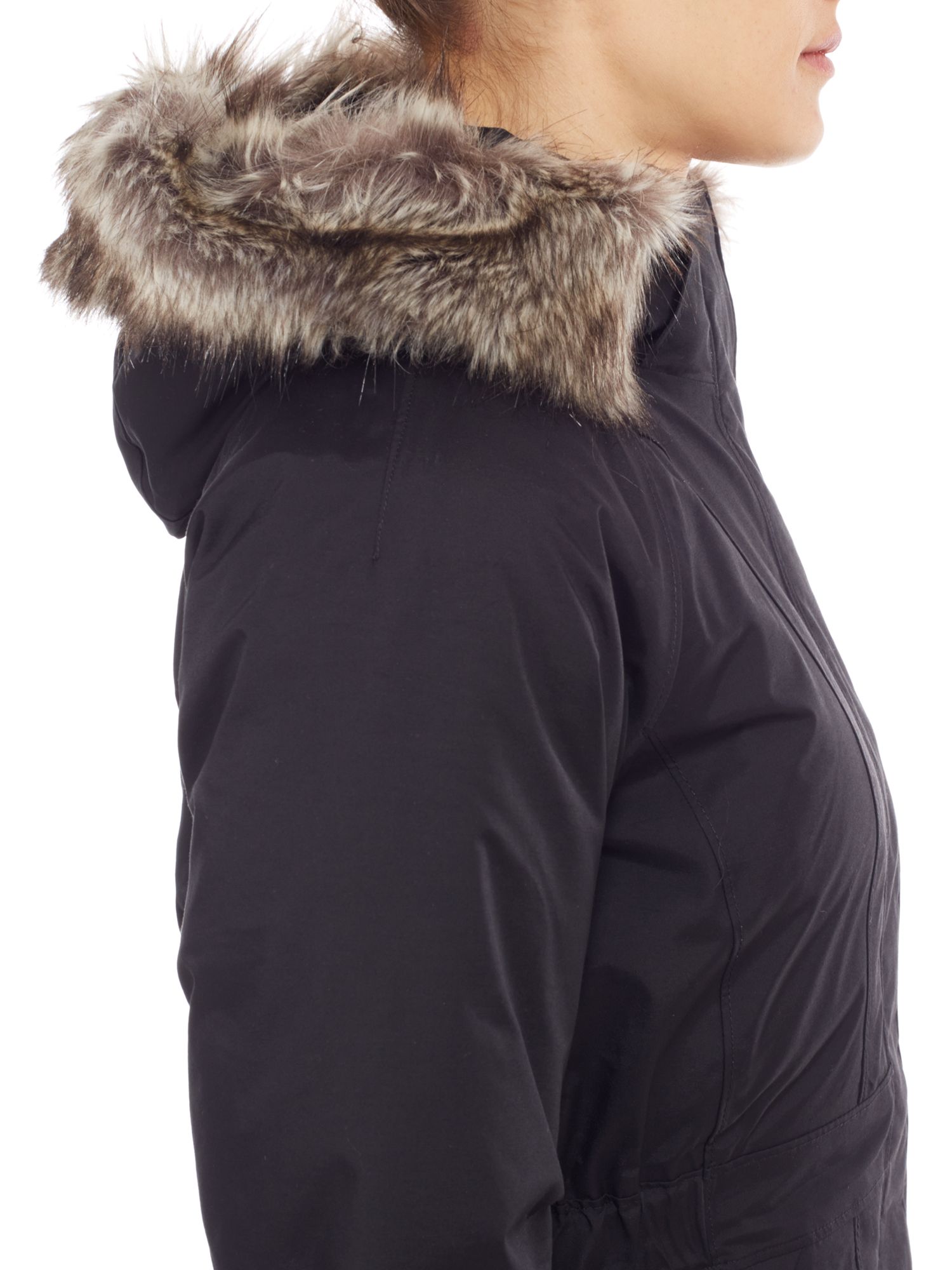 black women's parka fur hood
