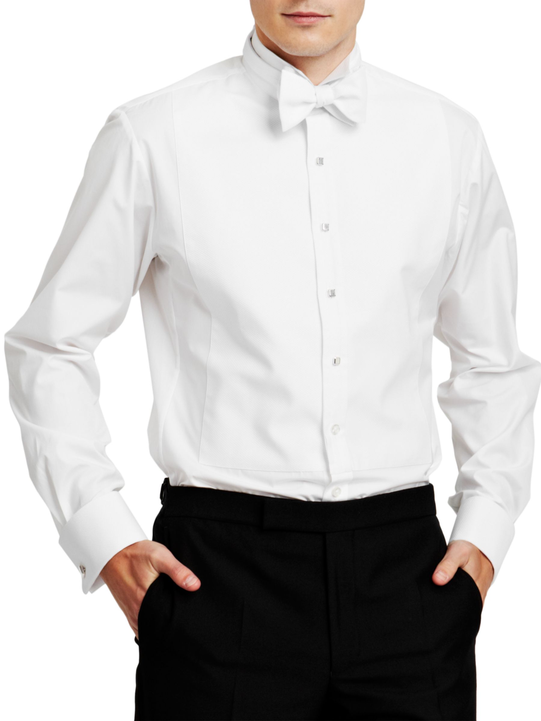 Thomas Pink Marcella Wing Collar Slim Fit Dress Shirt, White at John ...