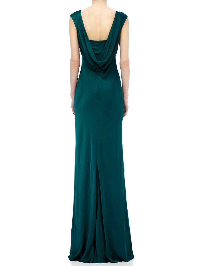 Ghost Salma Satin Maxi Dress, Emerald 