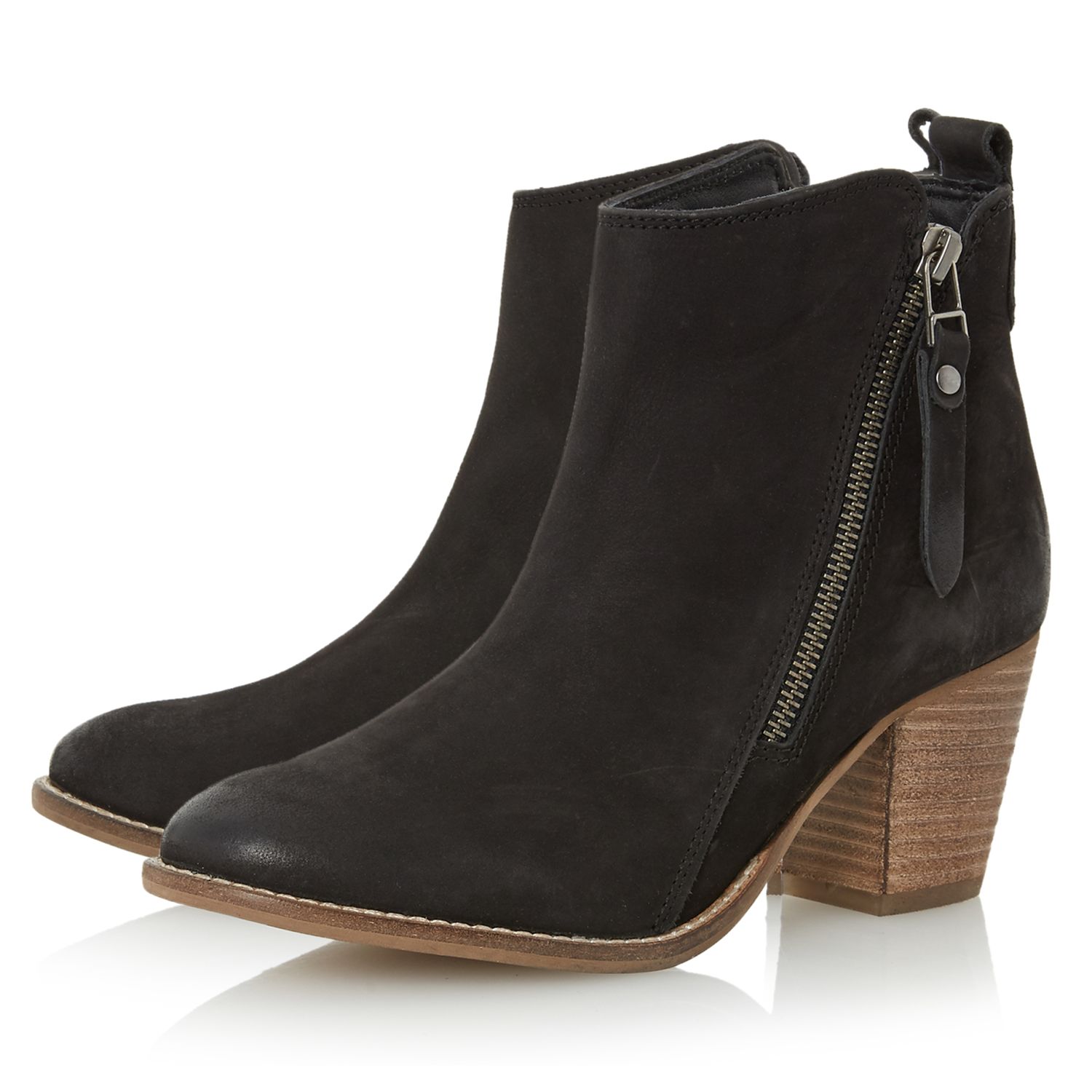 dune pontoon black ankle boots