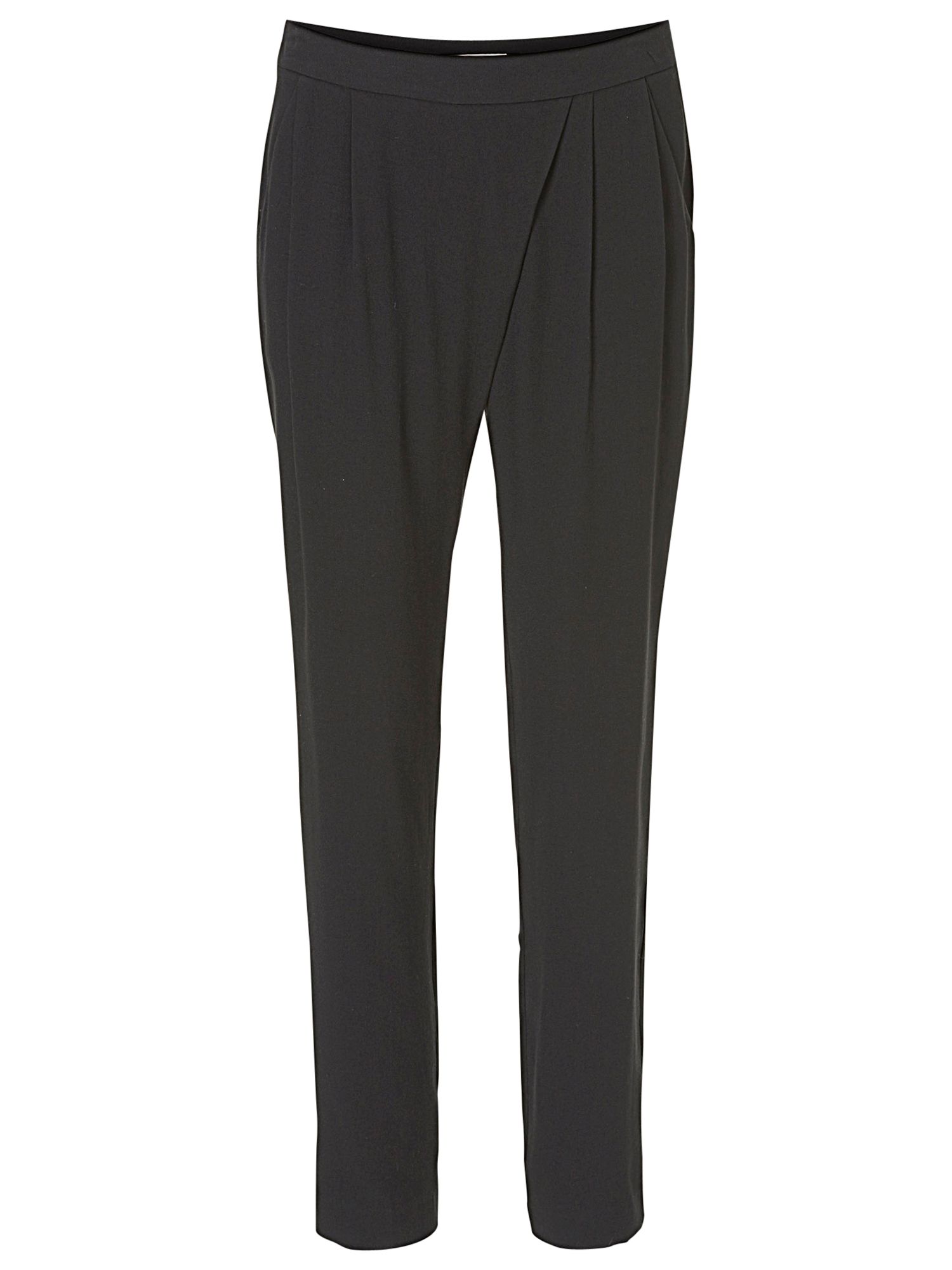 Betty & Co. Crepe Loose Fit Trousers, Black at John Lewis & Partners