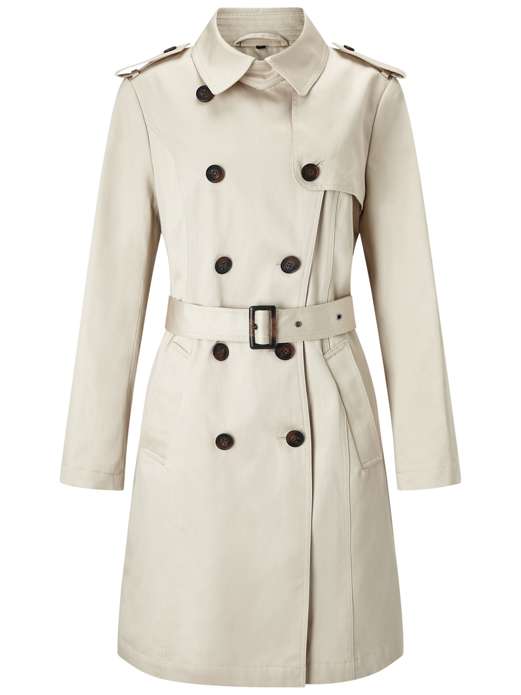 Four Seasons Double Breasted Trench Coat, Natural